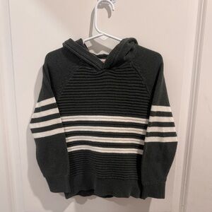 Cat & Jack Olive Green Ribbed Hooded Sweater